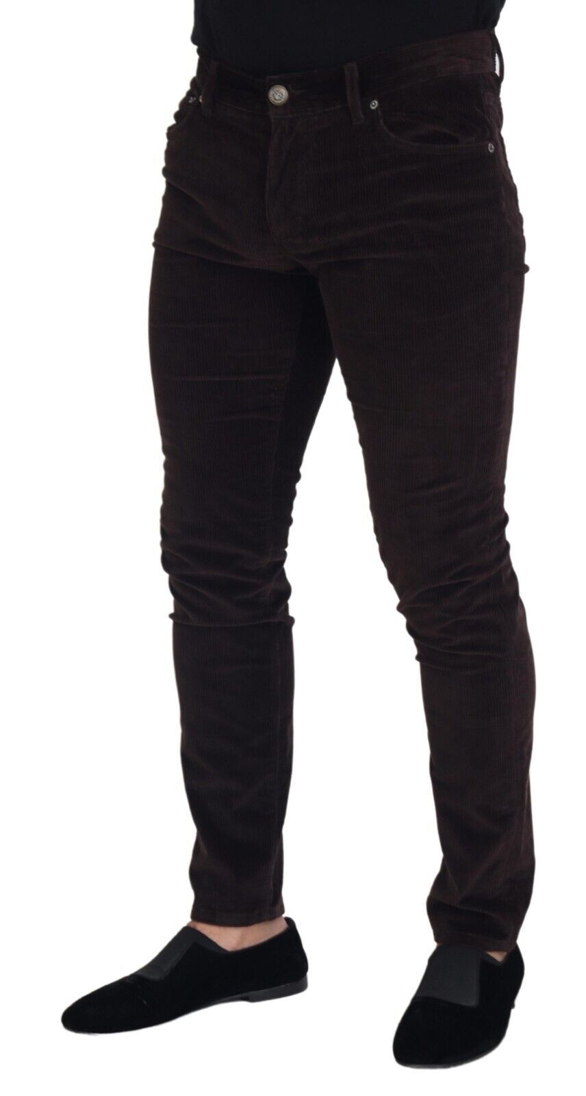 Dolce & Gabbana Brown Corduroy Men Casual Trouser Pants Dolce & Gabbana