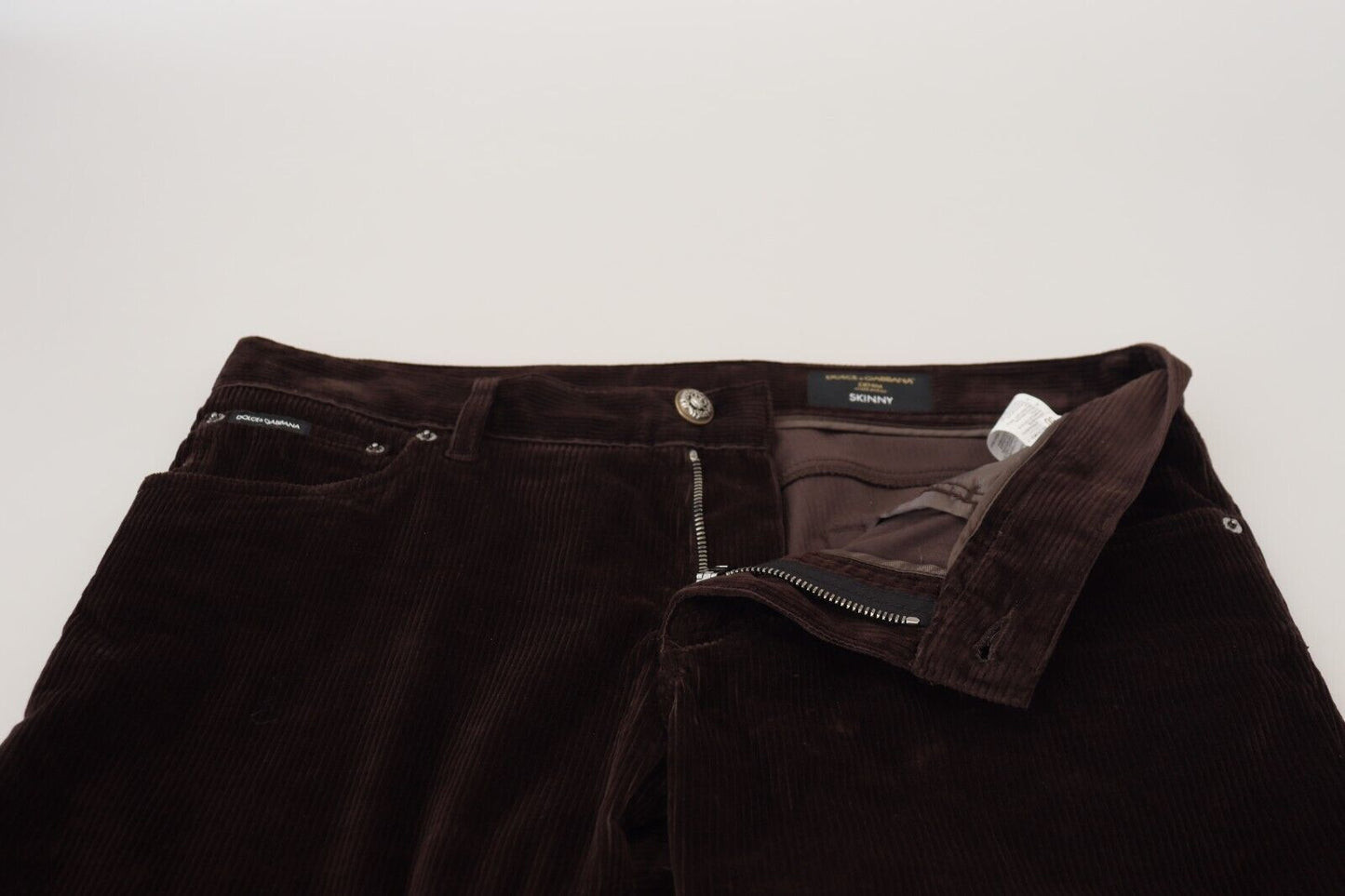 Dolce & Gabbana Brown Corduroy Men Casual Trouser Pants Dolce & Gabbana