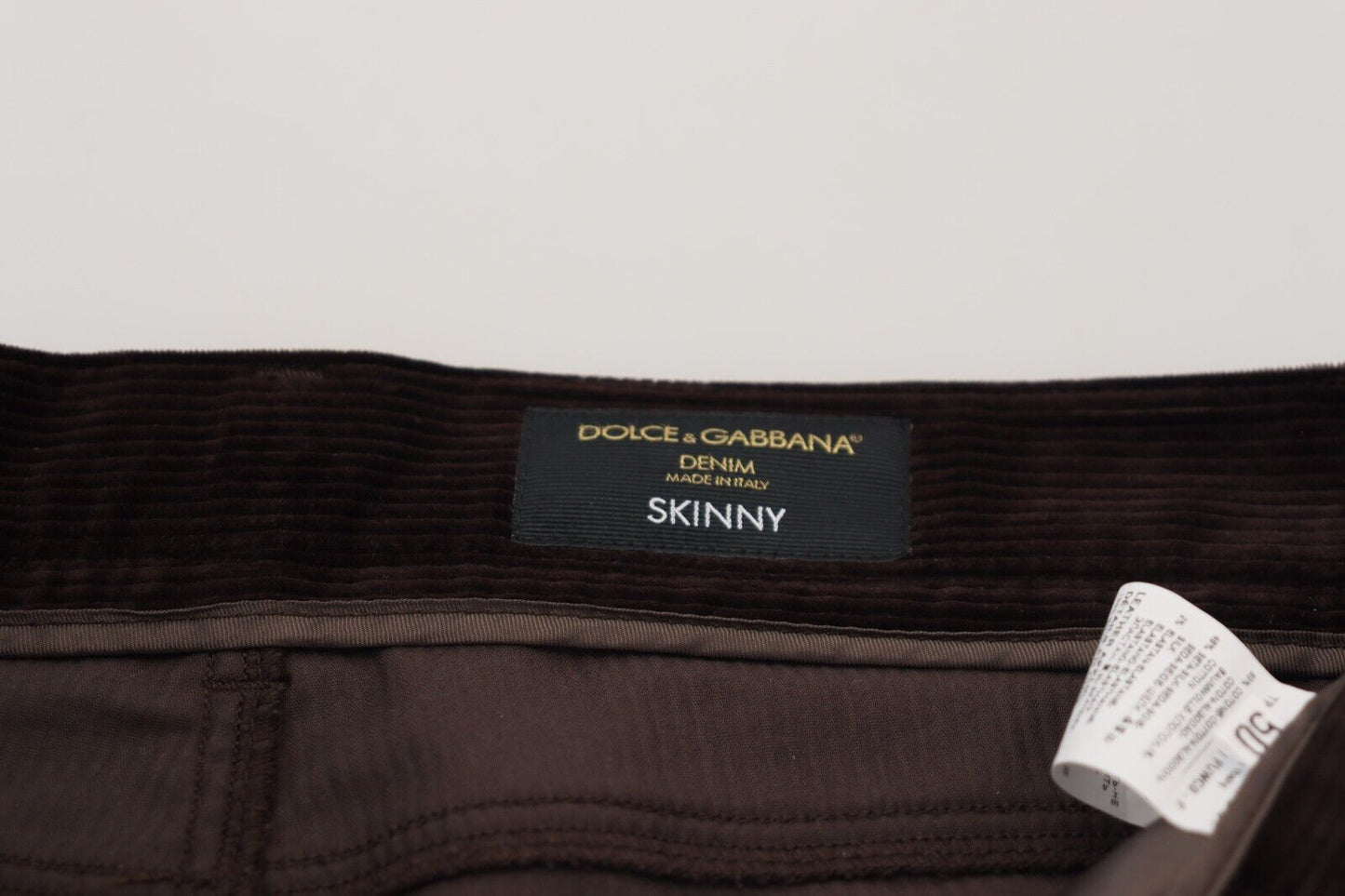 Dolce & Gabbana Brown Corduroy Men Casual Trouser Pants Dolce & Gabbana