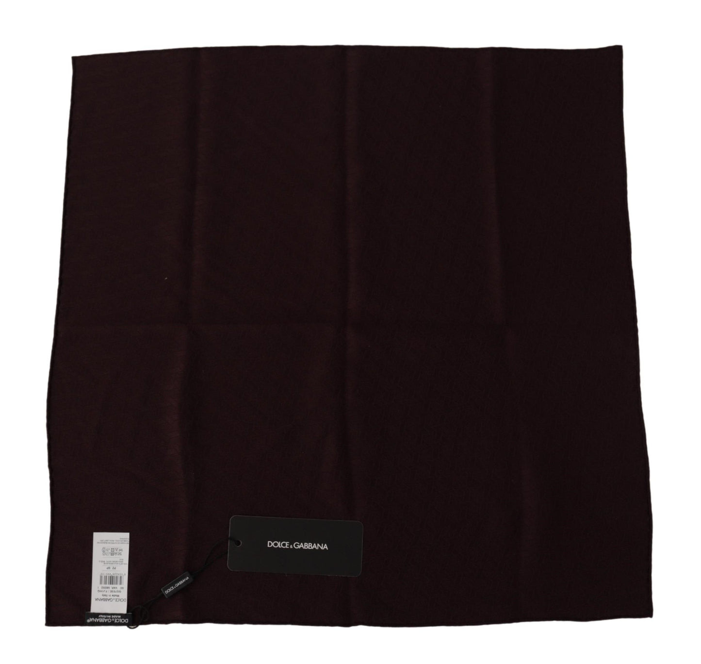 Dolce & Gabbana Brown Silk Blend Square Wrap Handkerchief Scarf Dolce & Gabbana