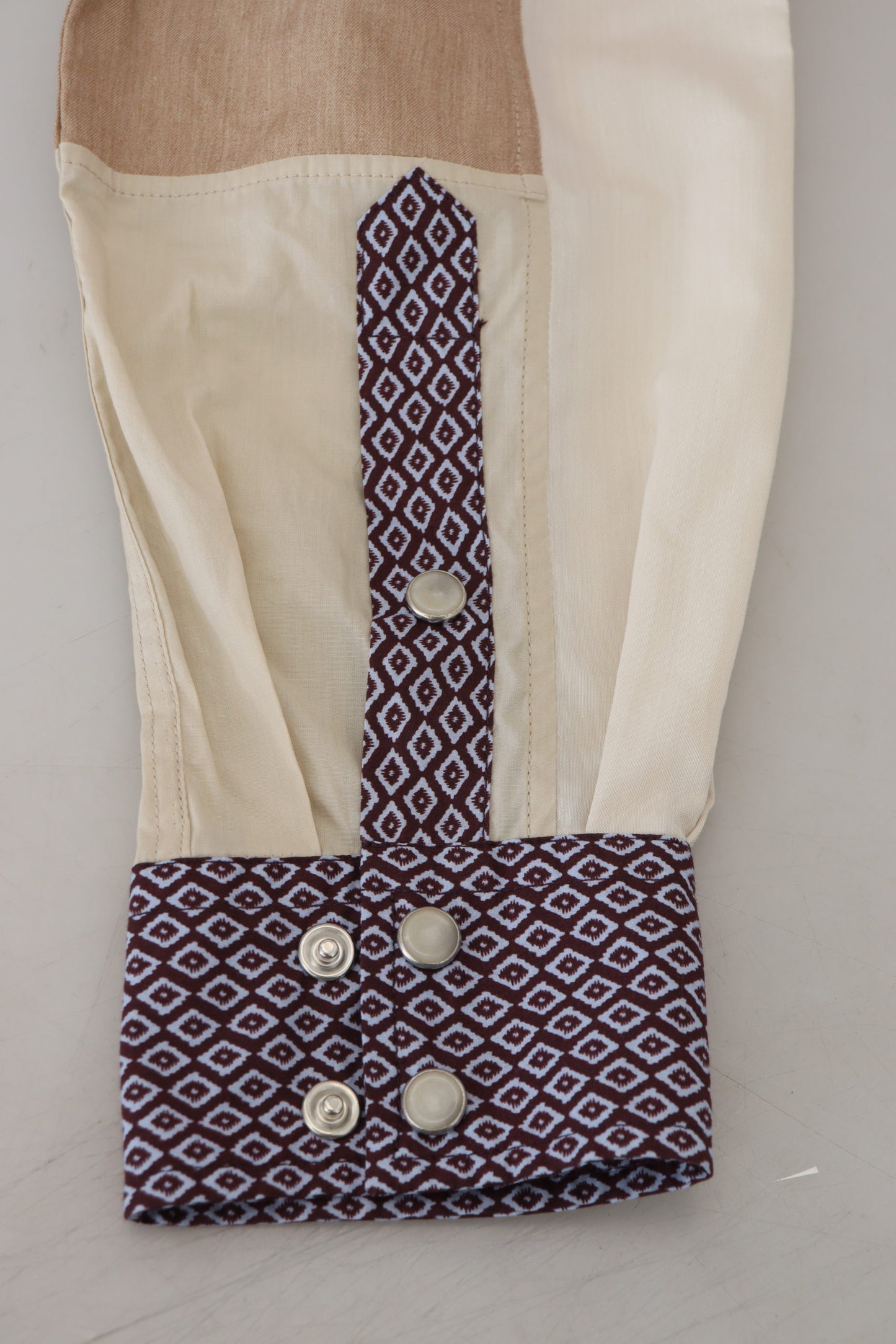Dolce & Gabbana Multicolor Cotton Patchwork Slim Shirt Dolce & Gabbana