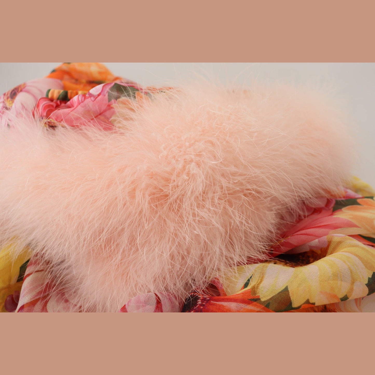 Dolce & Gabbana Multicolor Floral Fur Shearling Blouse Top