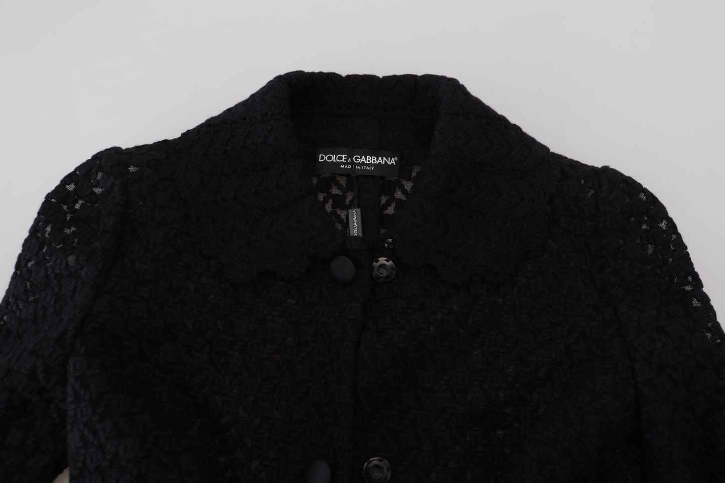 Dolce & Gabbana Black Button Down Long Blazer Cotton Jacket Dolce & Gabbana