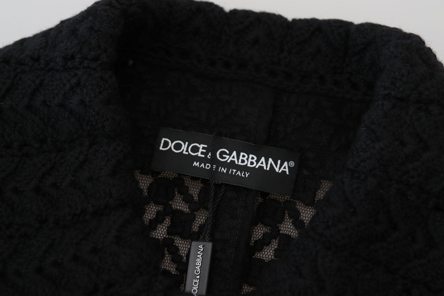 Dolce & Gabbana Black Button Down Long Blazer Cotton Jacket Dolce & Gabbana