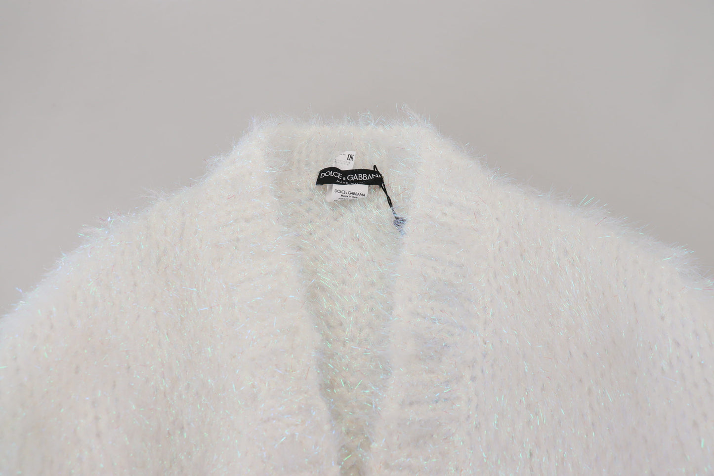 Dolce & Gabbana White Long Sleeves Fringes Cardigan Jacket Dolce & Gabbana