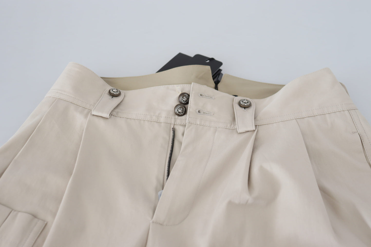 Dolce & Gabbana Beige High Waist Women Pants Dolce & Gabbana