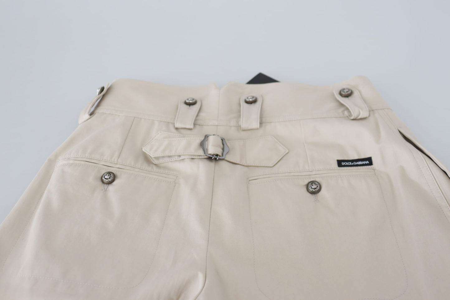 Dolce & Gabbana Beige High Waist Women Pants Dolce & Gabbana