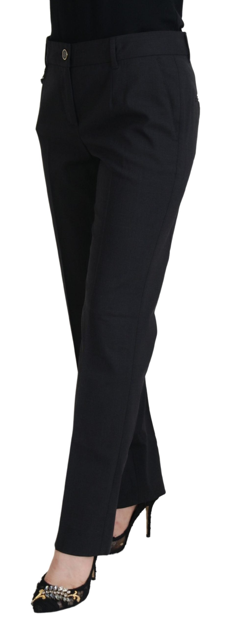 Dolce & Gabbana Grey Women Formal Tapered Pants Dolce & Gabbana
