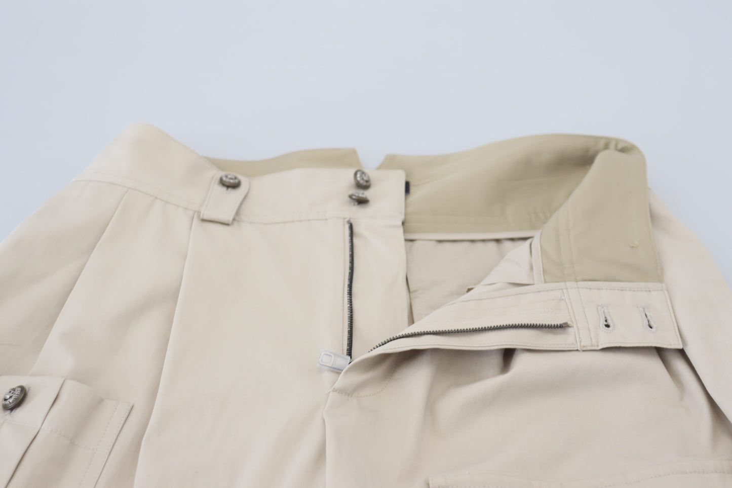 Dolce & Gabbana Beige Cotton Women Cargo Pants Dolce & Gabbana