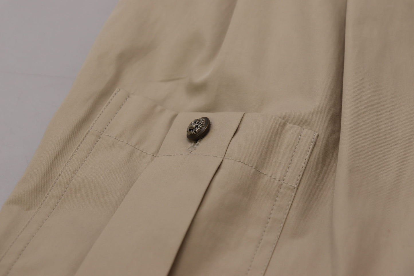 Dolce & Gabbana Beige Cotton Women Cargo Pants Dolce & Gabbana