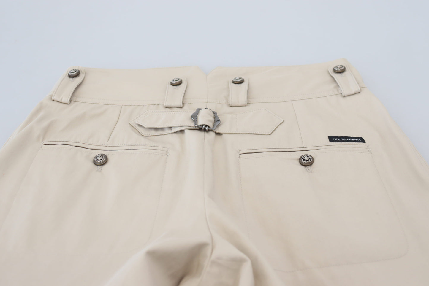 Dolce & Gabbana Beige Cotton Women Cargo Pants Dolce & Gabbana