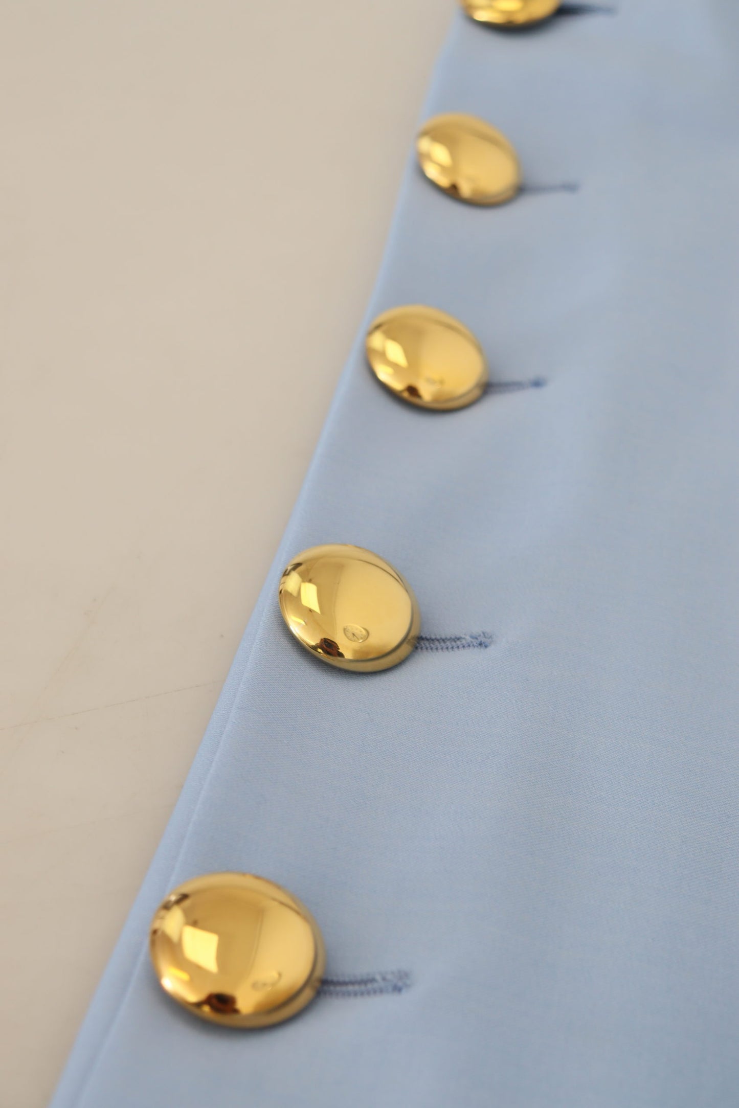 Dolce & Gabbana Light Blue Button Wide Leg Pants Dolce & Gabbana