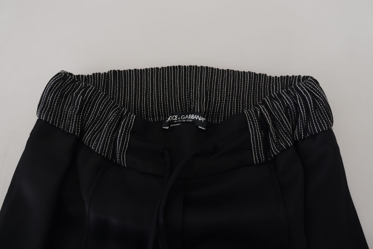 Dolce & Gabbana Black Straight Fit Cotton Pants Dolce & Gabbana