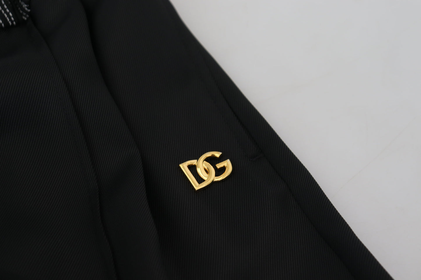 Dolce & Gabbana Black Straight Fit Cotton Pants Dolce & Gabbana