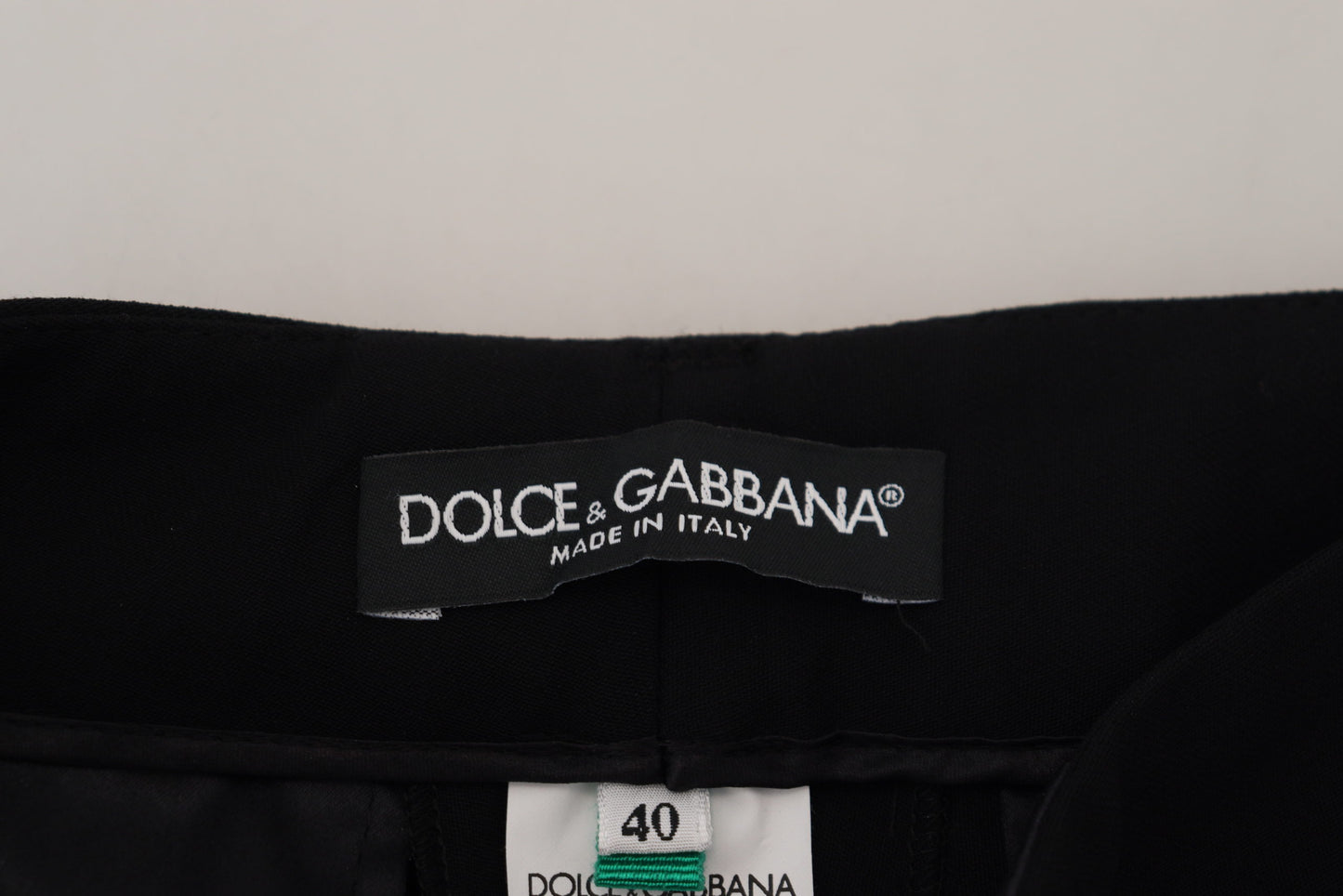 Dolce & Gabbana Black Tapered Women Wool Pants Dolce & Gabbana