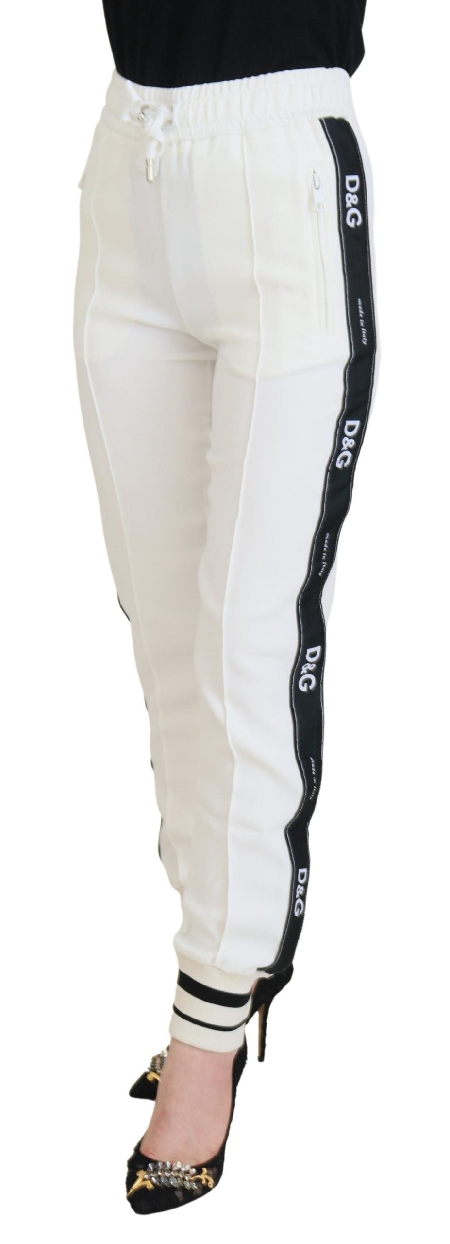 Dolce & Gabbana White DG Logo Sweatpants Pants Dolce & Gabbana