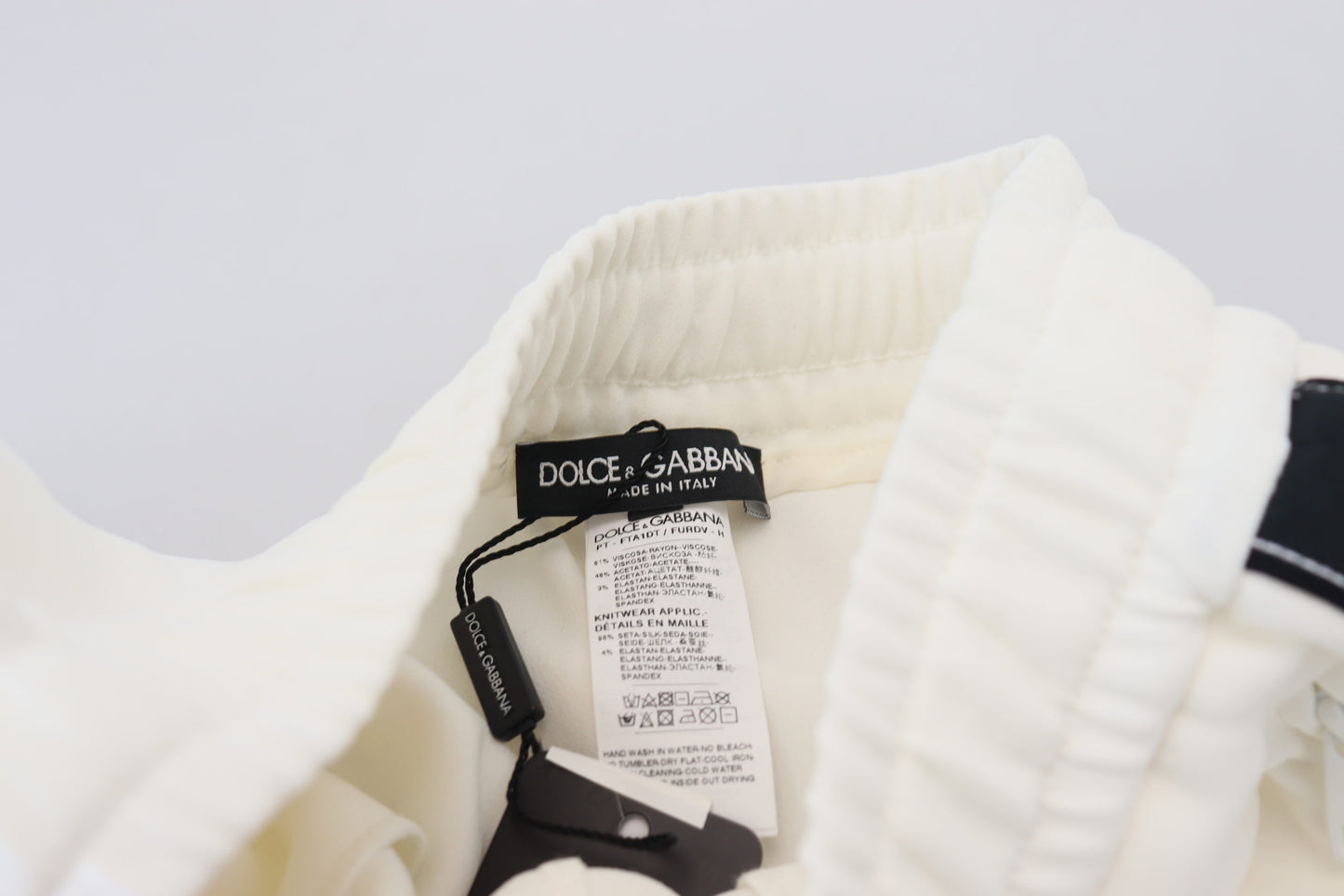 Dolce & Gabbana White DG Logo Sweatpants Pants Dolce & Gabbana