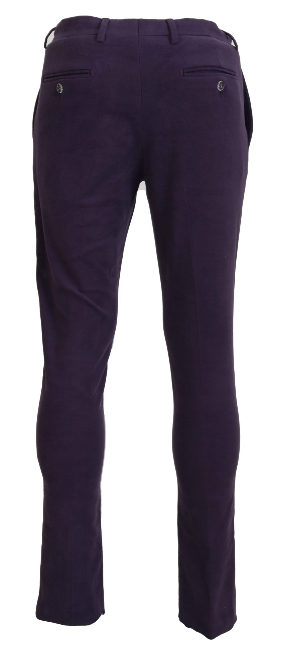 BENCIVENGA Purple Pure Cotton Tapered Mens Pants BENCIVENGA