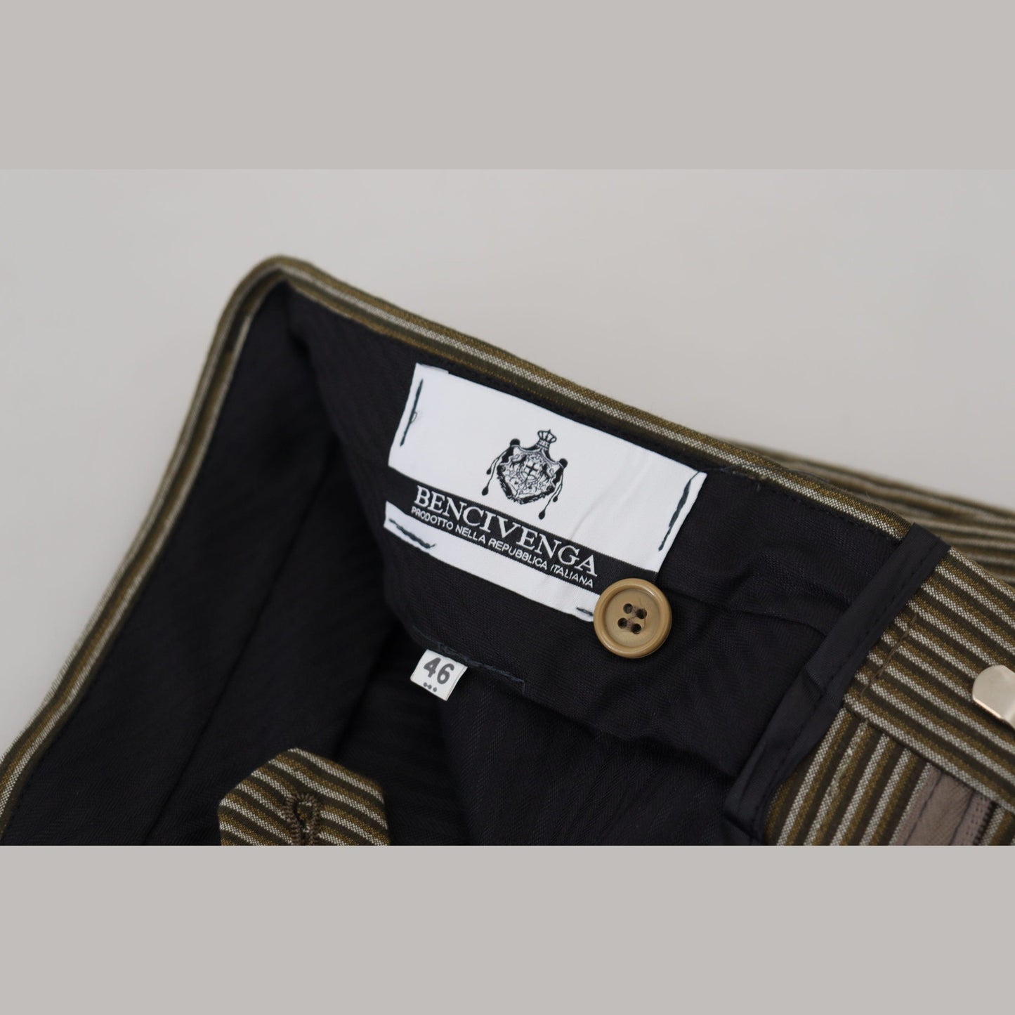 BENCIVENGA Multicolor Striped Pure Cotton Men Pants