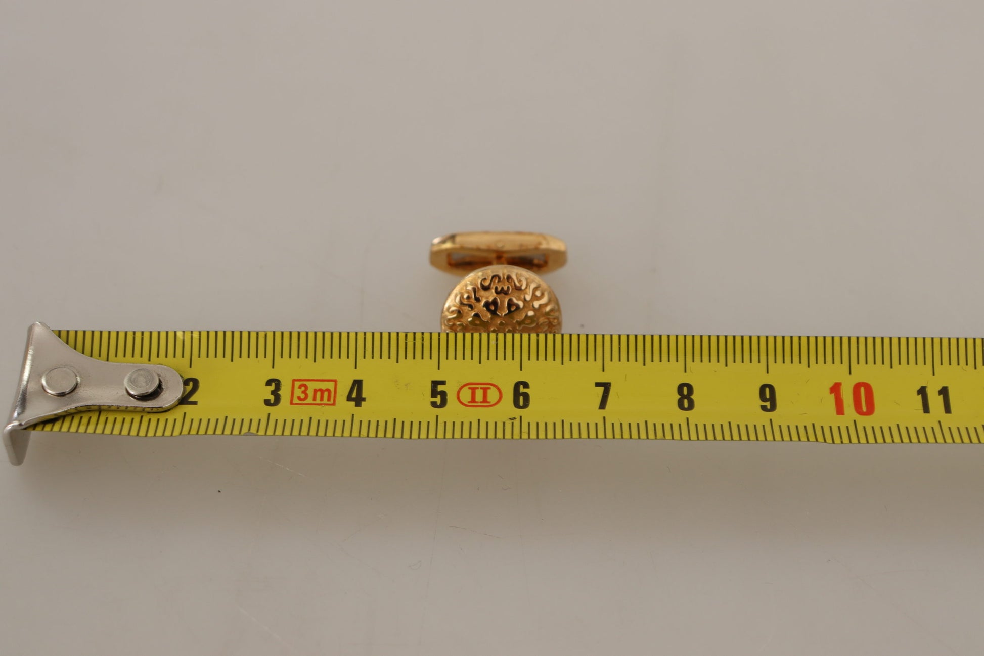 Dolce & Gabbana Gold Plated Brass Round Pin Men Cufflinks Dolce & Gabbana