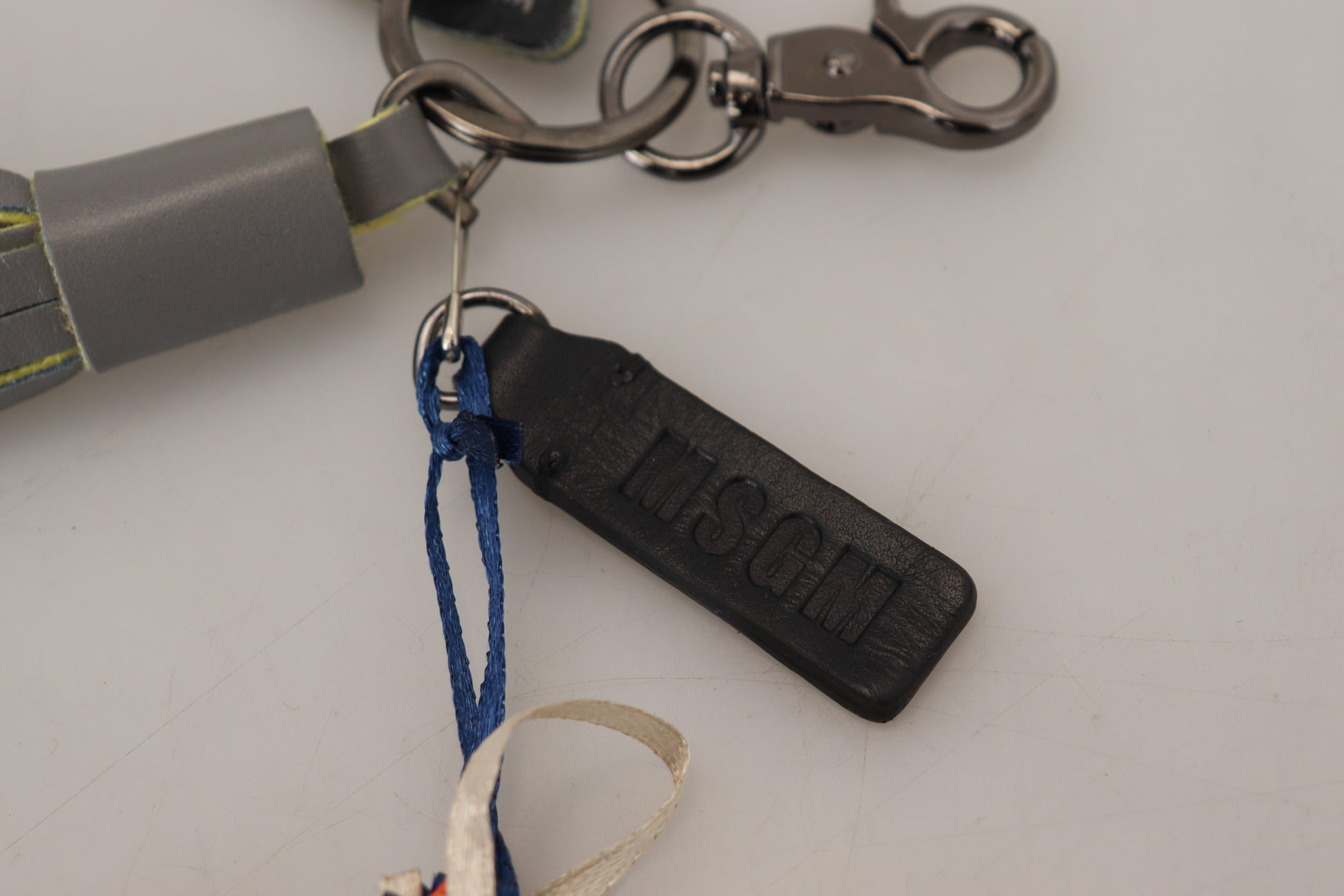 MSGM Multicolor Rocket Ship Silver Tone Metal Keychain MSGM