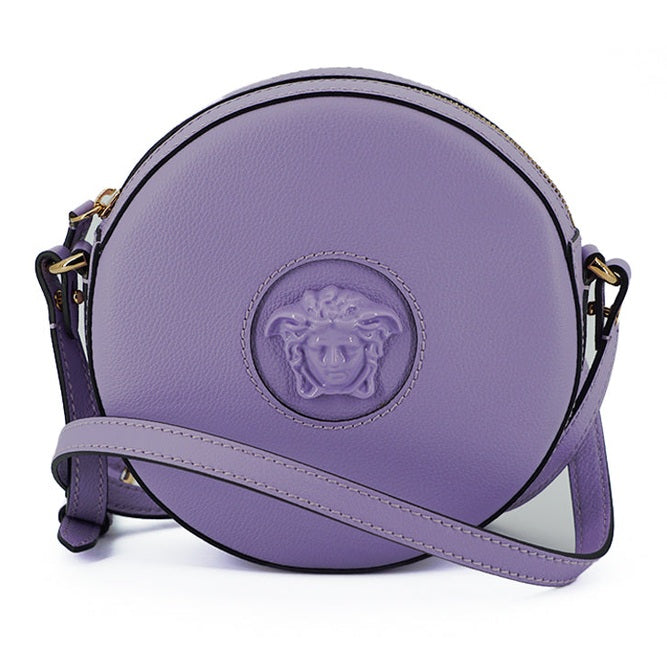 Versace Elegant Purple Round Shoulder Bag Versace
