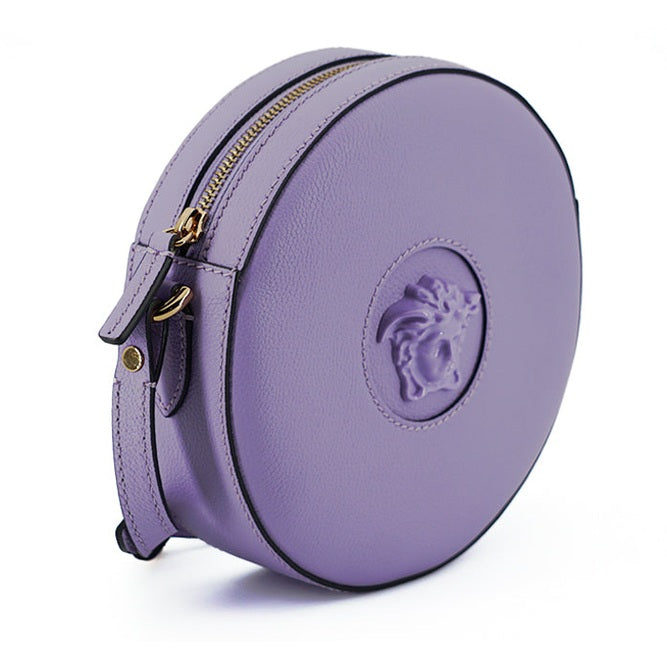 Versace Elegant Purple Round Shoulder Bag Versace