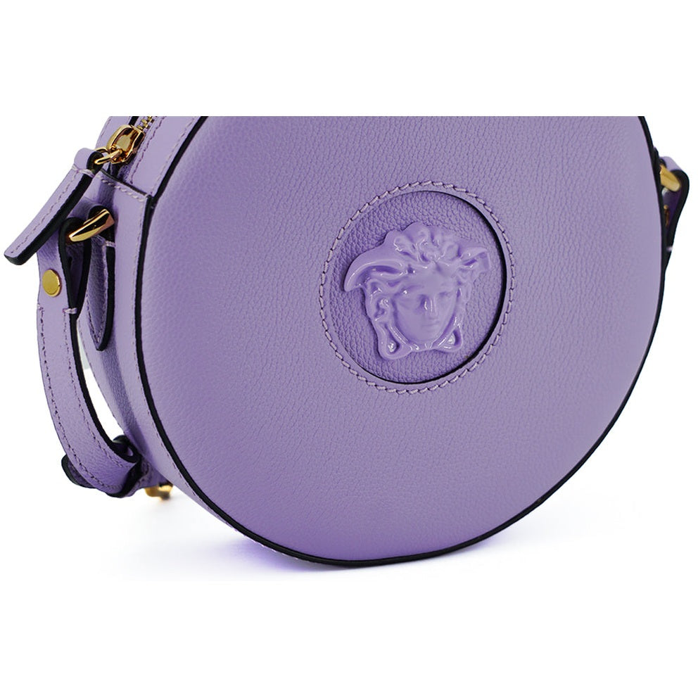 Versace Elegant Purple Round Shoulder Bag Versace