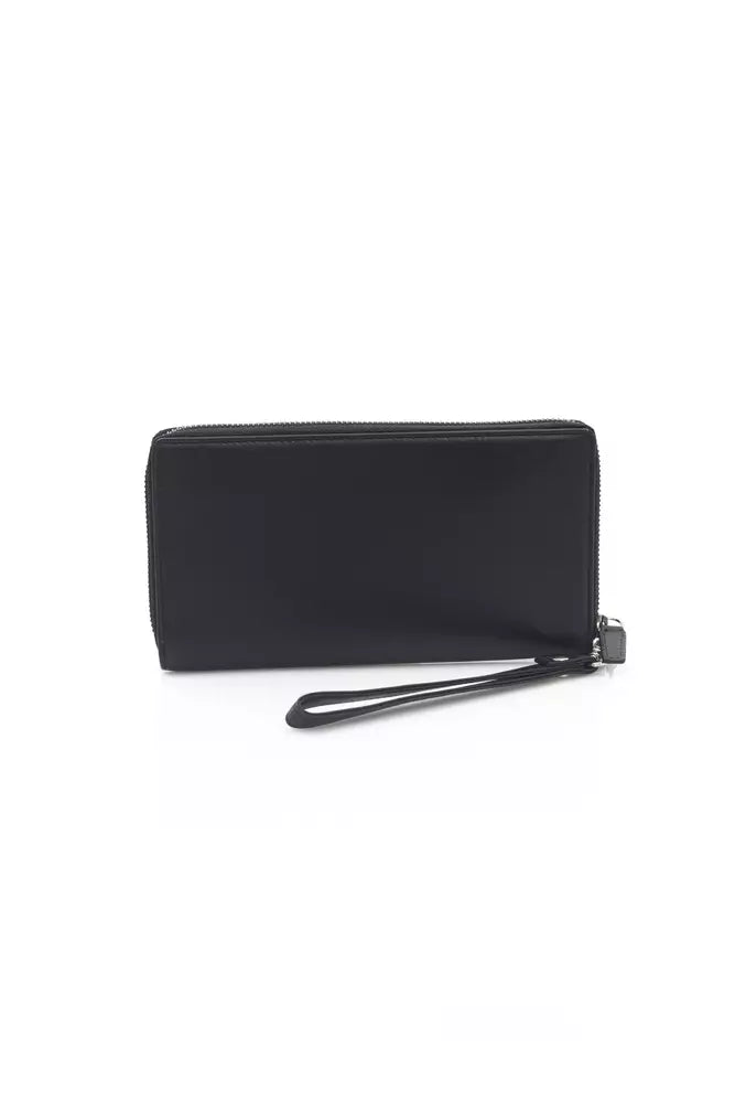 Automobili Lamborghini Black Calfskin Men Wallet Automobili Lamborghini