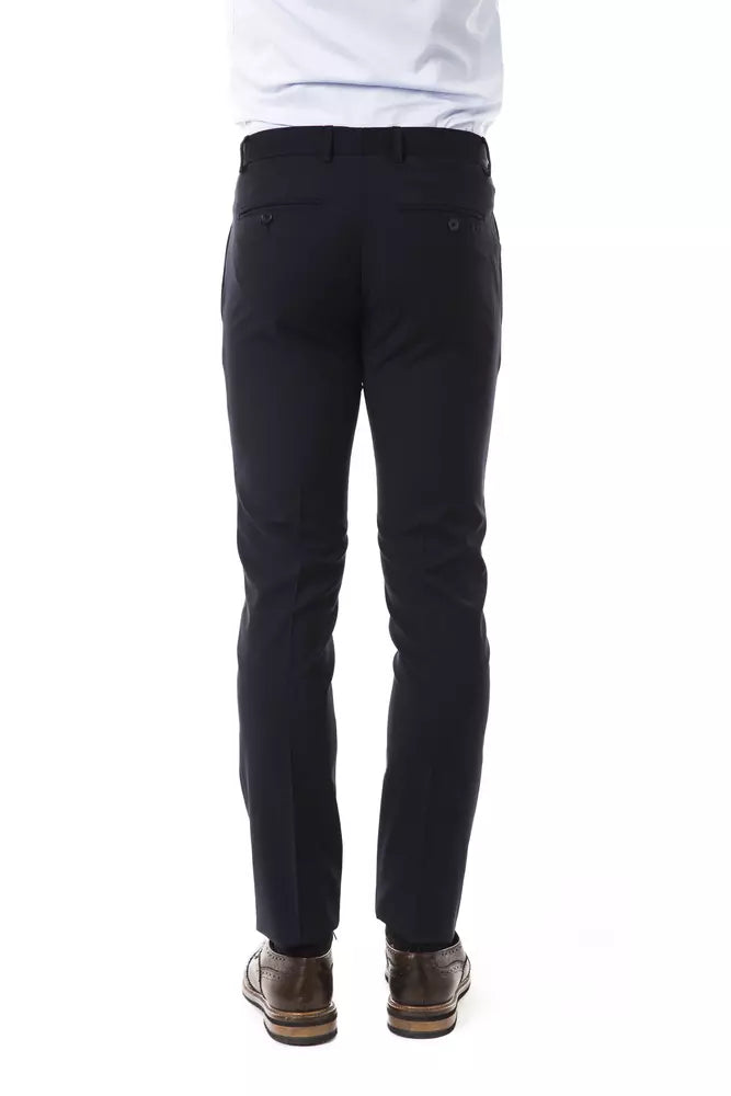Uominitaliani Gray Wool Men's Suit Pant Uominitaliani