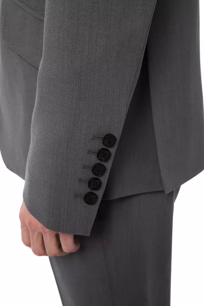 Billionaire Italian Couture Gray Wool Men Blazer Billionaire Italian Couture