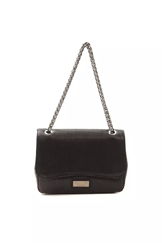 Pompei Donatella Black Leather Women Crossbody Bag Pompei Donatella