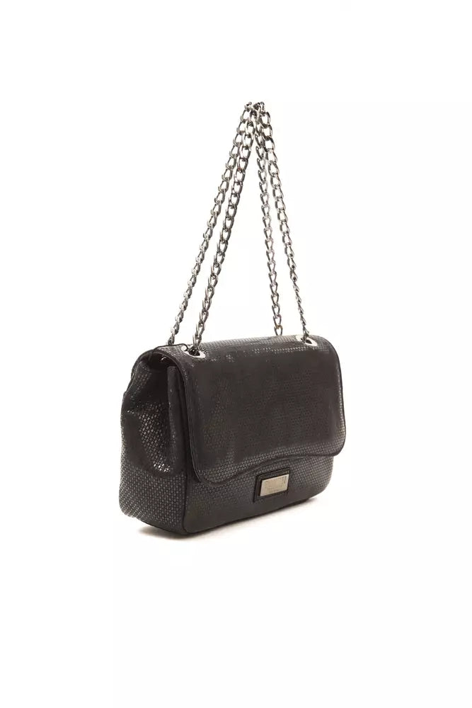 Pompei Donatella Black Leather Women Crossbody Bag Pompei Donatella