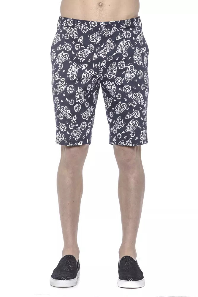 PT Torino Blue Cotton Men Bermuda Short PT Torino