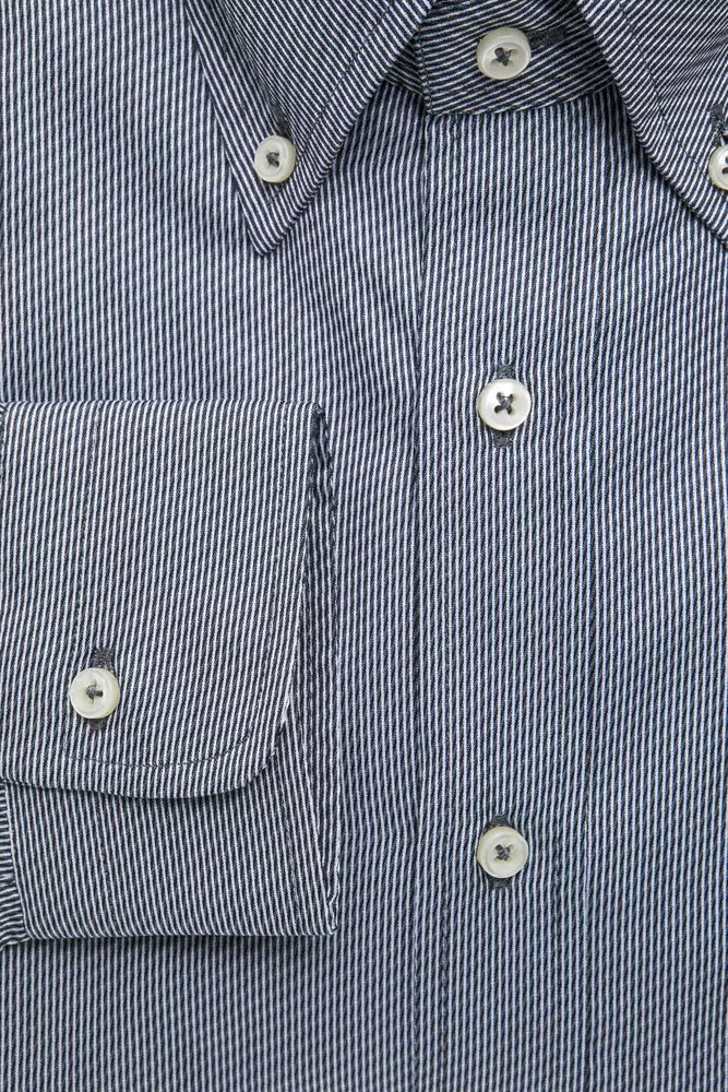 Robert Friedman Blue Cotton Men's Shirt Robert Friedman