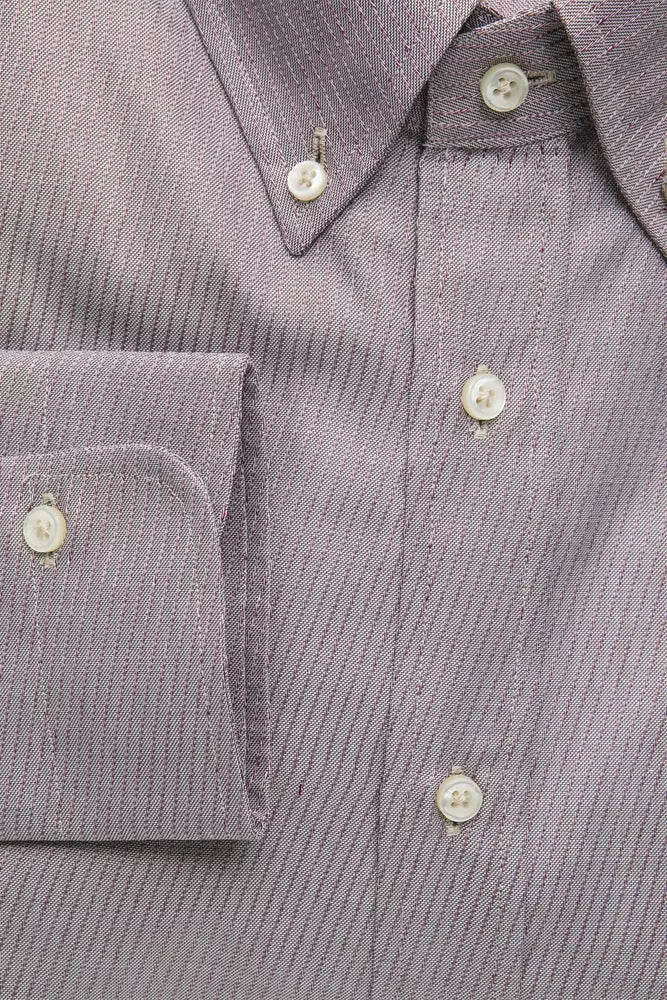 Robert Friedman Beige Cotton Men's Shirt Robert Friedman