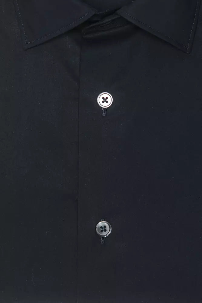 Robert Friedman Black Cotton Men's Shirt Robert Friedman