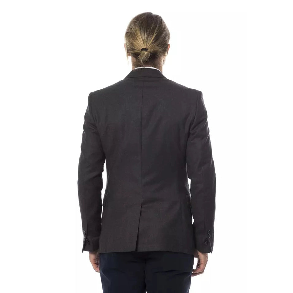 Verri Gray Wool Men Blazer Verri