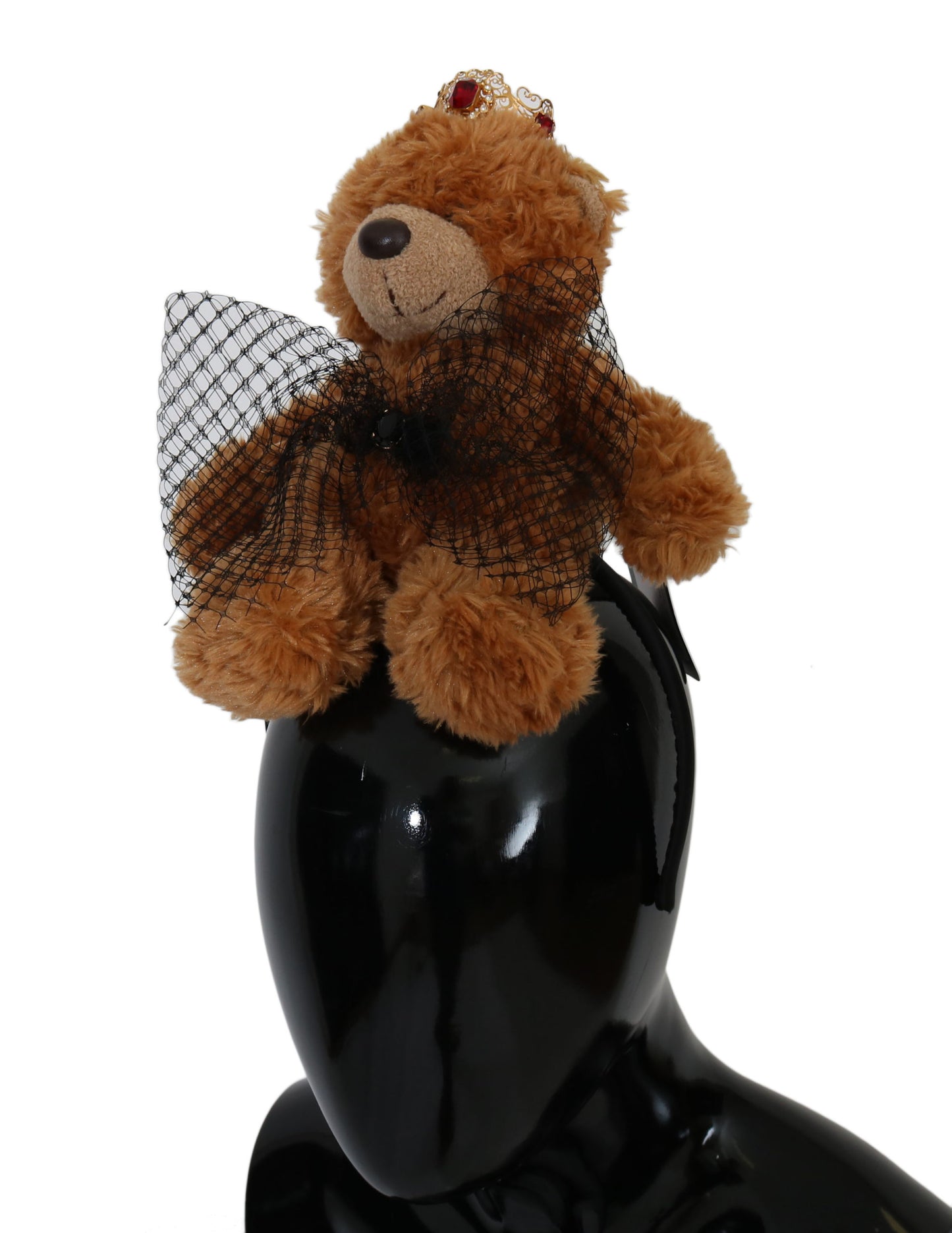 Dolce & Gabbana Teddy Bear Gold Crystal Crown Tiara Diadem Hair Band Dolce & Gabbana