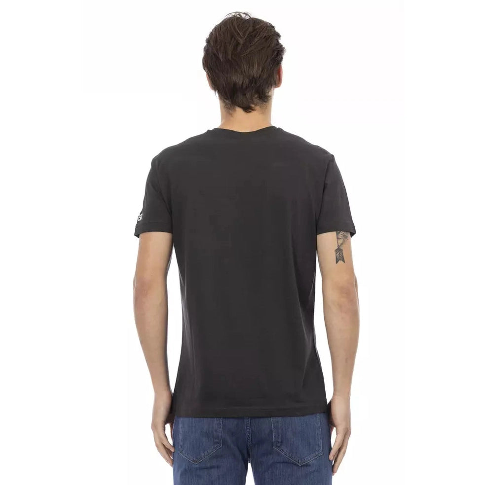 Trussardi Action Black Cotton Men T-Shirt