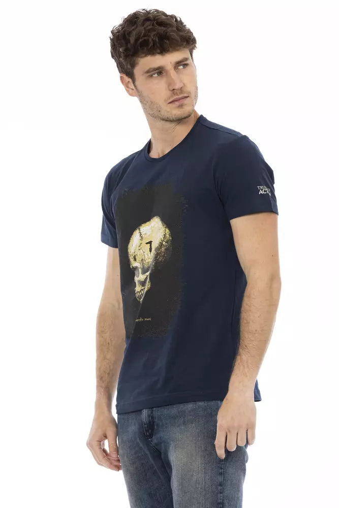 Trussardi Action Blue Cotton Men's T-Shirt Trussardi Action