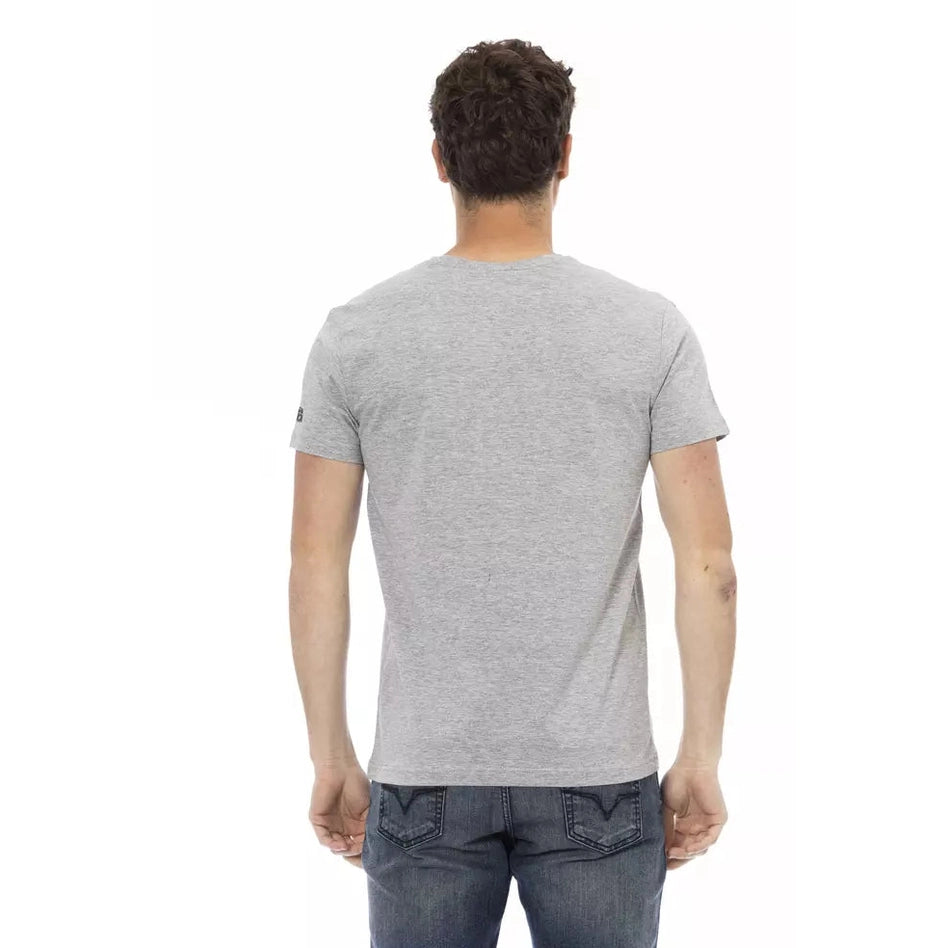 Trussardi Action Gray Cotton Men T-Shirt