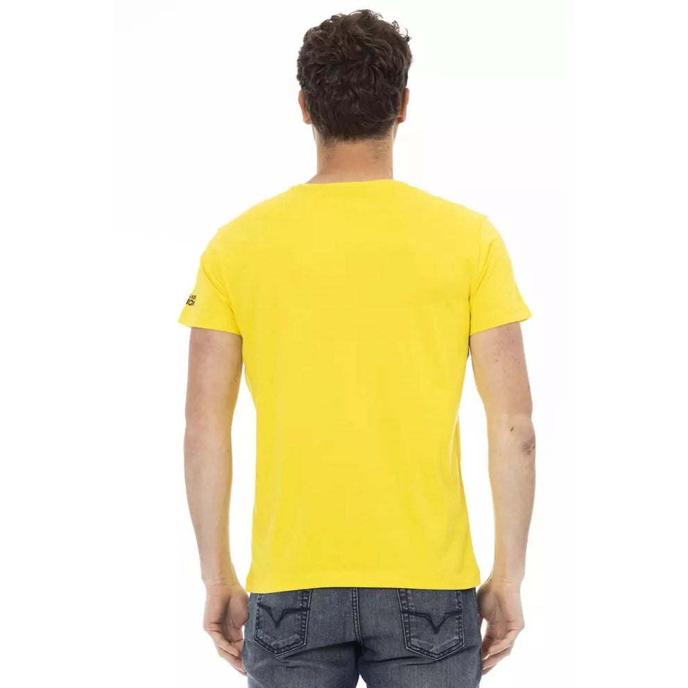 Trussardi Action Yellow Cotton Men T-Shirt