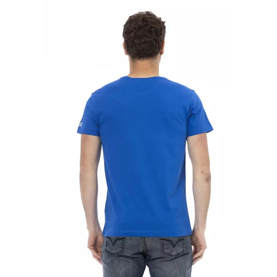 Trussardi Action Blue Cotton Men T-Shirt