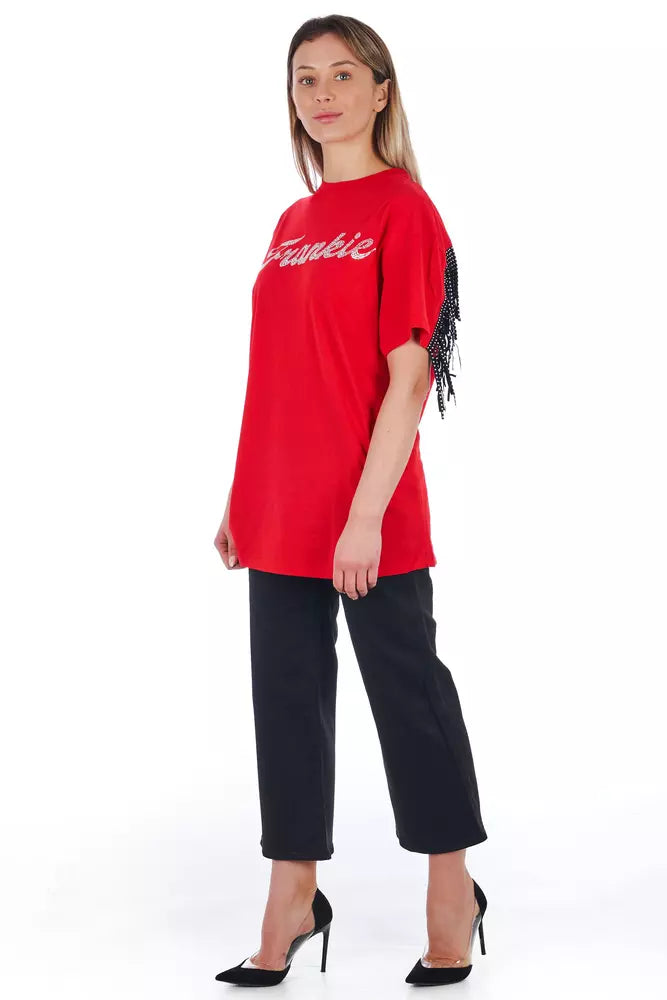 Frankie Morello Black Cotton Women Cropped Trouser Frankie Morello
