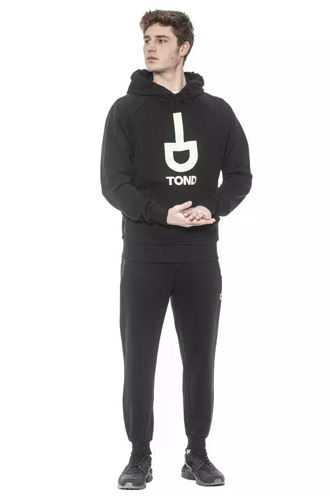 Tond Black Cotton Men Sweatshirt Tond