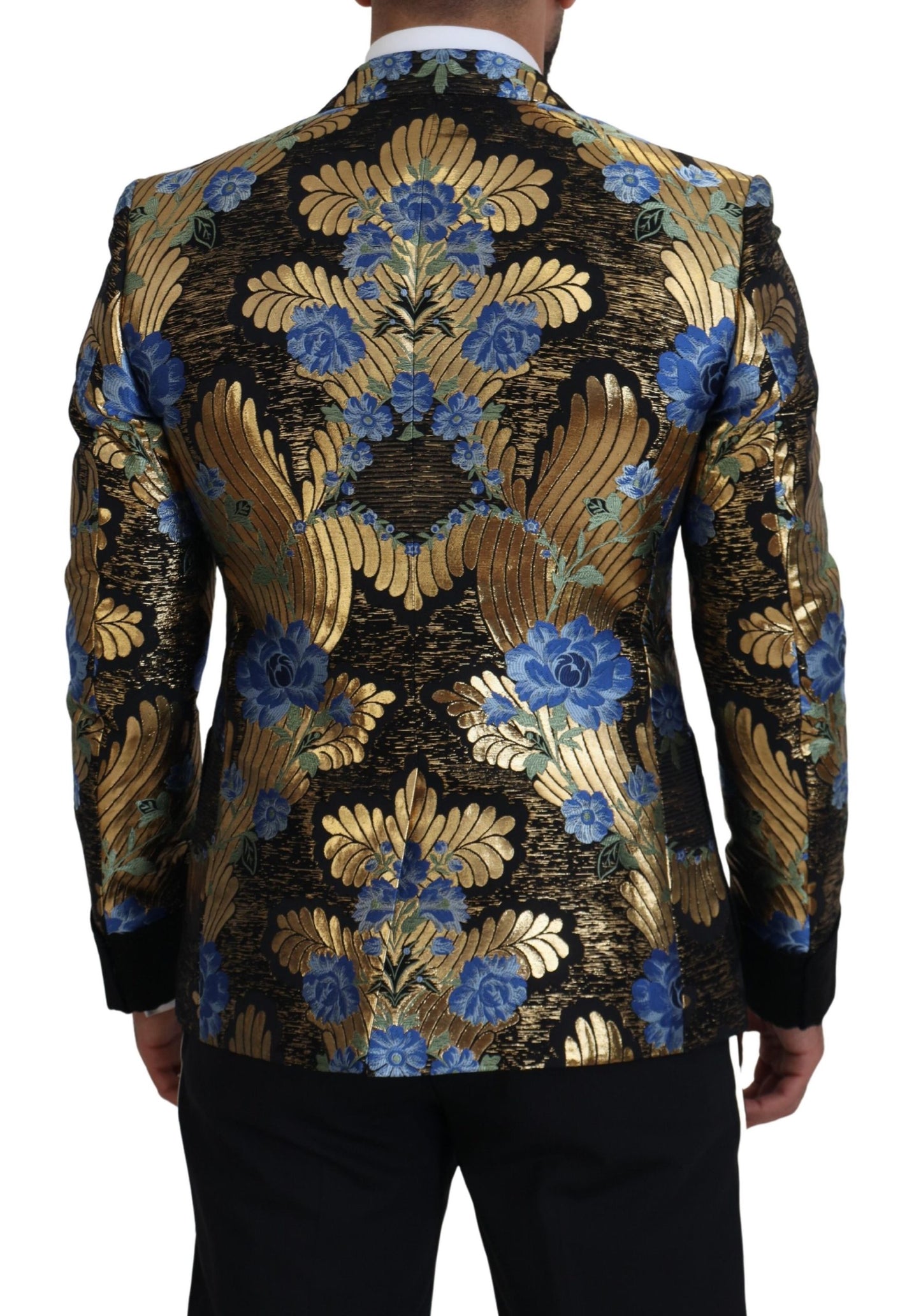 Dolce & Gabbana Gold Lurex Double Breasted Jacket Blazer Dolce & Gabbana
