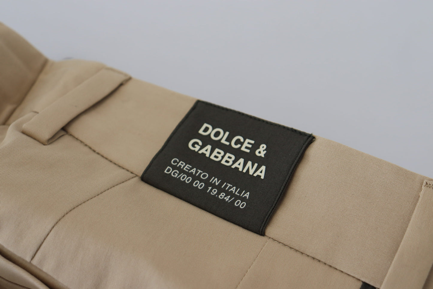 Dolce & Gabbana Brown Black Cotton Chino Men Pants Dolce & Gabbana