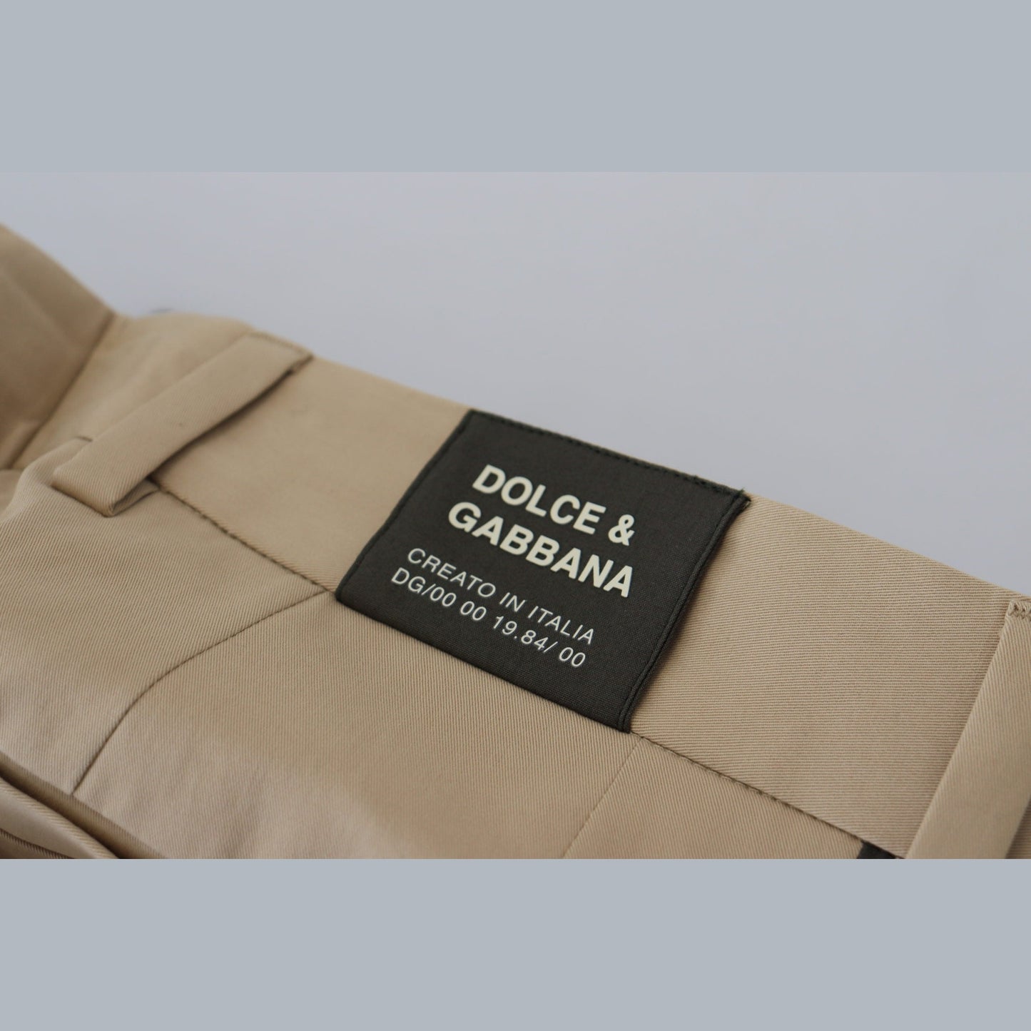 Dolce & Gabbana Brown Black Cotton Chino Men Pants