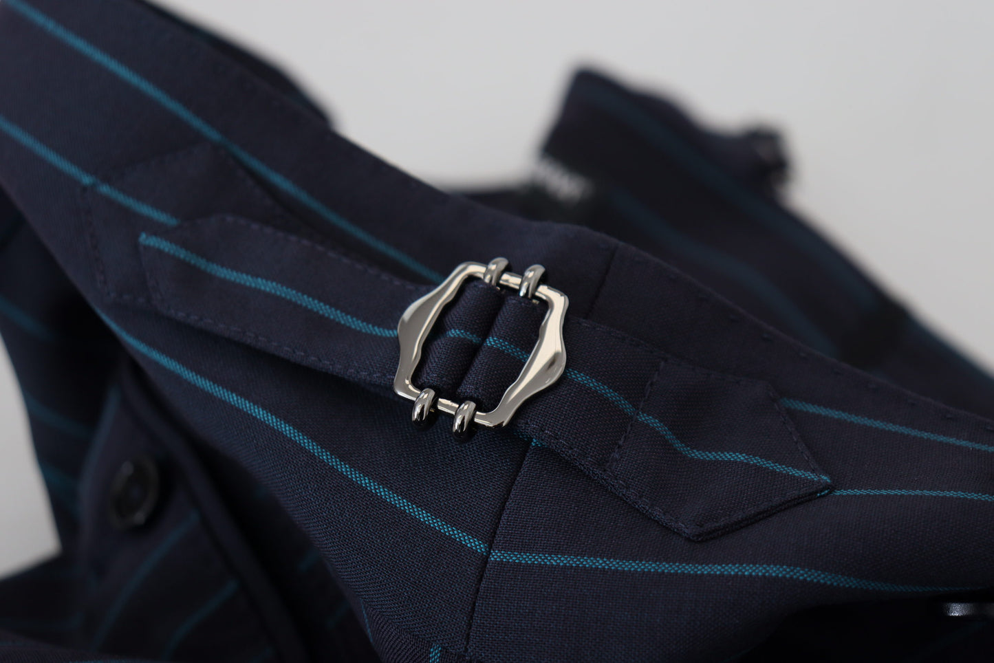 Dolce & Gabbana Blue Striped Men Formal Pants Dolce & Gabbana